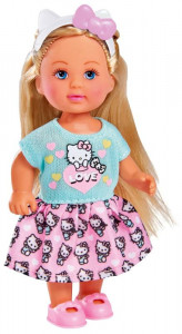 SIMBA EVI LALKA W STYLIZACJI HELLO KITTY JASNY BŁĘKITNY TOP 928-3014