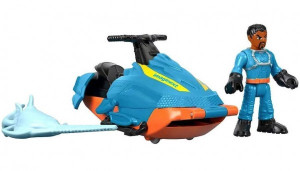 FISHER PRICE IMAGINEXT FIGURKA NUREK NA SKUTERZE Z RYBĄ PIŁĄ GKG82/GKG85