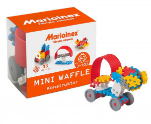 MARIOINEX KLOCKI MINI WAFFLE KONSTRUKTOR 35 EL ZESTAW NIEBIESKI 02783