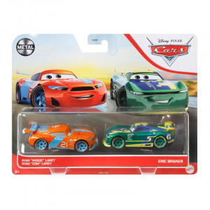 MATTEL CARS 3 AUTA METAL RYAN "INSIDE" LANEY + ERIC BRAKER DXV99/GRR21