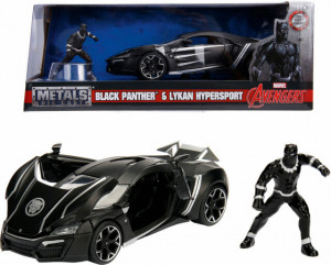SIMBA JADA MARVEL AVENGERS LYKAN HYPERSPORT + BLACK PANTHER 1:24 322-5004