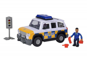 SIMBA STRAŻAK SAM JEEP POLICYJNY 4X4 Z FIGURKĄ 925-1096