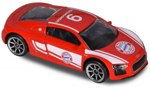 MAJORETTE FC BAYERN MUNCHEN AUTO AUDI R8 COUPE ROBERT LEWANDOWSKI 205-3059