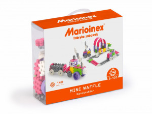 MARIOINEX KLOCKI MINI WAFFLE KONSTRUKTOR 140 EL ZESTAW RÓŻOWY 02837