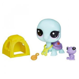 HASBRO LITTLEST PET SHOP PARA ZWIERZAKÓW BEV GILTURTLE + KEELY FROGGET S.2 B9358/E0463