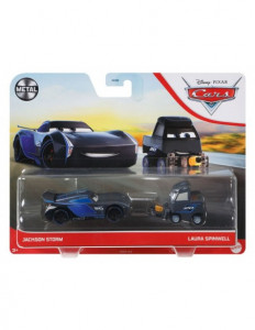 MATTEL CARS 3 AUTA METAL JACKSON SZTORM + LAURA SPINWELL DXV99/GRR24