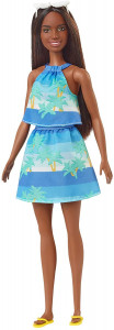 MATTEL BARBIE OCEAN MALIBU 50 LALKA W NIEBIESKIEJ SUKIENCE GRB35/GRB37