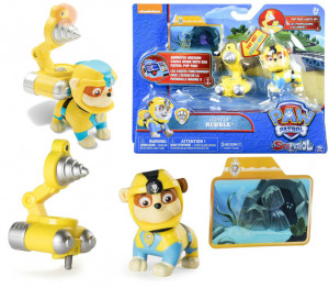SPIN MASTER PSI PATROL MORSKI SEA FIGURKA AKCJI RUBBLE+PLECAK ŚWIECI 16731