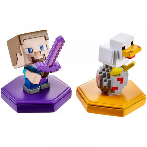 MATTEL MINECRAFT SMART MINI FIGURKI 2-PAK STEVE + KURCZAK GKT41/GKT42