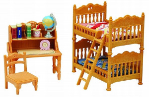 SYLVANIAN FAMILIES EPOCH WIEJSKI POKÓJ DZIECIĘCY Z ŁÓŻKIEM PIĘTROWYM 5338