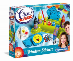 CLEMENTONI CREA IDEA WINDOW STICKERS NAKLEJKI WIELORAZOWE 18537