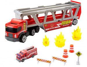 MATTEL MATCHBOX TRANSPORTER WÓZ STRAŻACKI GWM23