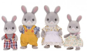 SYLVANIAN FAMILIES EPOCH RODZINA SZARYCH KRÓLICZKÓW 4030