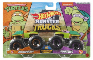 MONSTER TRUCKS 2-PAK MICHELANGELO + DONATELLO FYJ64/GTJ53