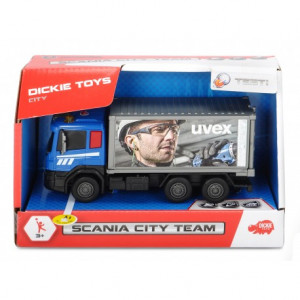 SIMBA DICKIE TOYS POJAZDY MIEJSKIE SCANIA CITY UVEX ŚW/DŹW 17 CM 374-2011