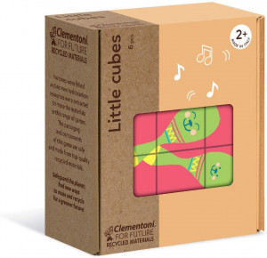 CLEMENTONI LITTLE CUBES KLOCKI MAŁE PUZZLE - PRZEDMIOTY EKO 50169