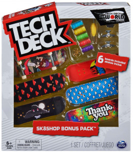 SPIN MASTER TECH DECK 6-PAK SKATESHOP DESKOROLEK ZESTAW THANK YOU 6028845