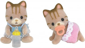 SYLVANIAN FAMILIES EPOCH BABY BLIŹNIAKI PRĘGOWANYCH KOTKÓW 5188