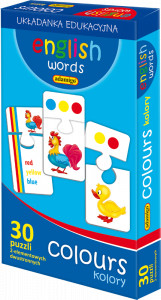 ADAMIGO PUZZLE EDUKACYJNE ENGLISH WORDS KOLORY 06083