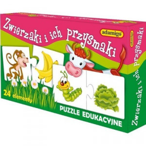 ADAMIGO PUZZLE EDUKACYJNE ZWIERZAKI I PRZYSMAKI 06519