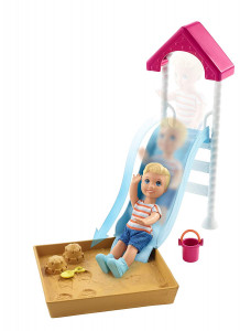 BARBIE OPIEKUNKI PLAC ZABAW+LALKA FXG94/FXG96