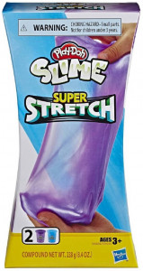 HASBRO PLAY DOH SLIME SUPER STRETCH 2-PAK NIEBIESKI + FIOLETOWY E9444/E6888