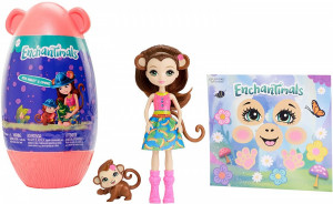 ENCHANTIMALS JAJKO NIESPODZIANKA LALKA MERIT MONKEY + COMPASS GPL94/GPL97