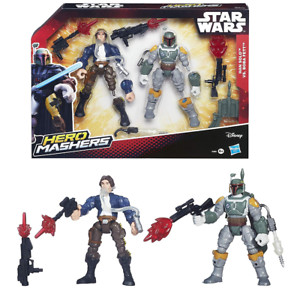 STAR WARS HERO MASHERS HAN SOLO I BOBA FETT B3827/B3828