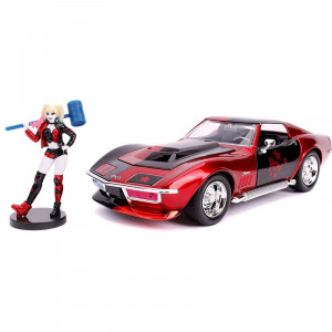 SIMBA JADA AUTO 1969 CHEVY CORVETTE STINGRAY + HARLEY QUINN 325-5019