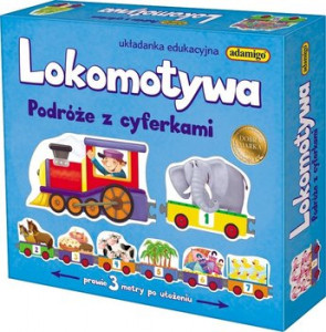 ADAMIGO UKŁADANKA LOKOMOTYWA PODRÓŻE Z CYFERKAMI 07202