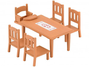 SYLVANIAN FAMILIES EPOCH STÓŁ I KRZESŁA DO JADALNI 4506